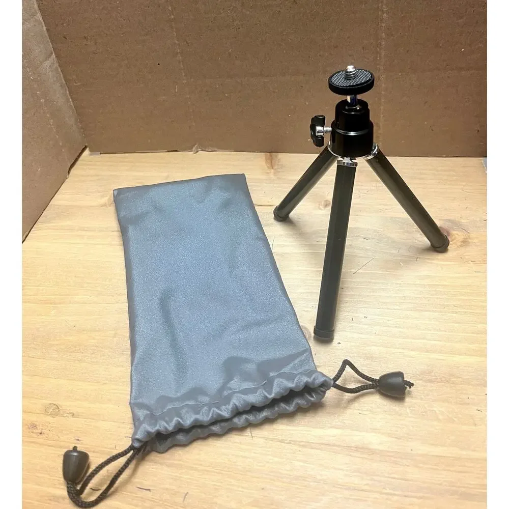 Mini Desk Swivel Tripod for Phone or Point & Shoot Camera with Pouch NEW